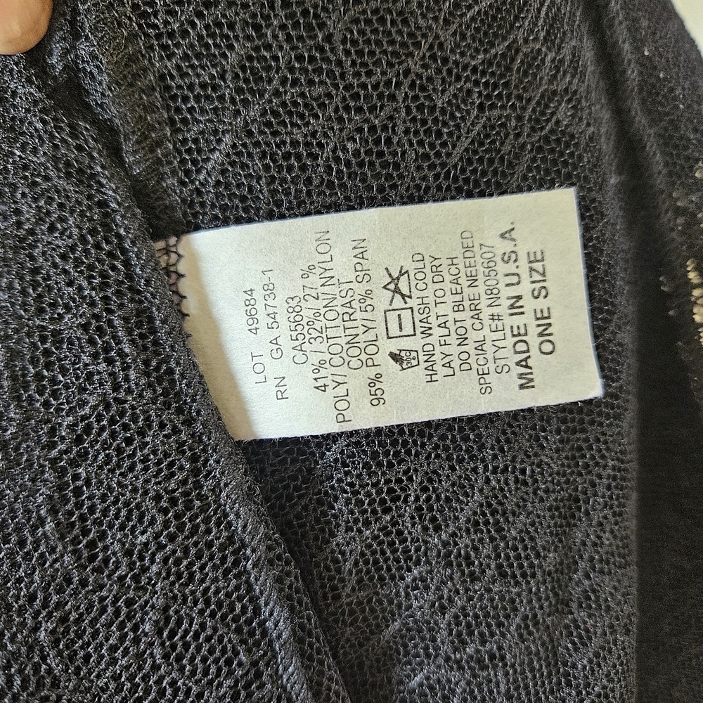 Nally & Millie Tiered Lace Overlay Top – Black Size OS NWT - Picture 11 of 13